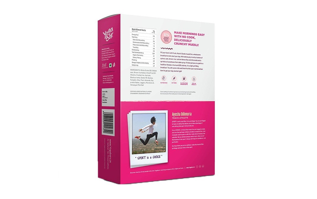 Yoga Bar Muesli+ Fruits + Nuts & Seeds    Box  400 grams